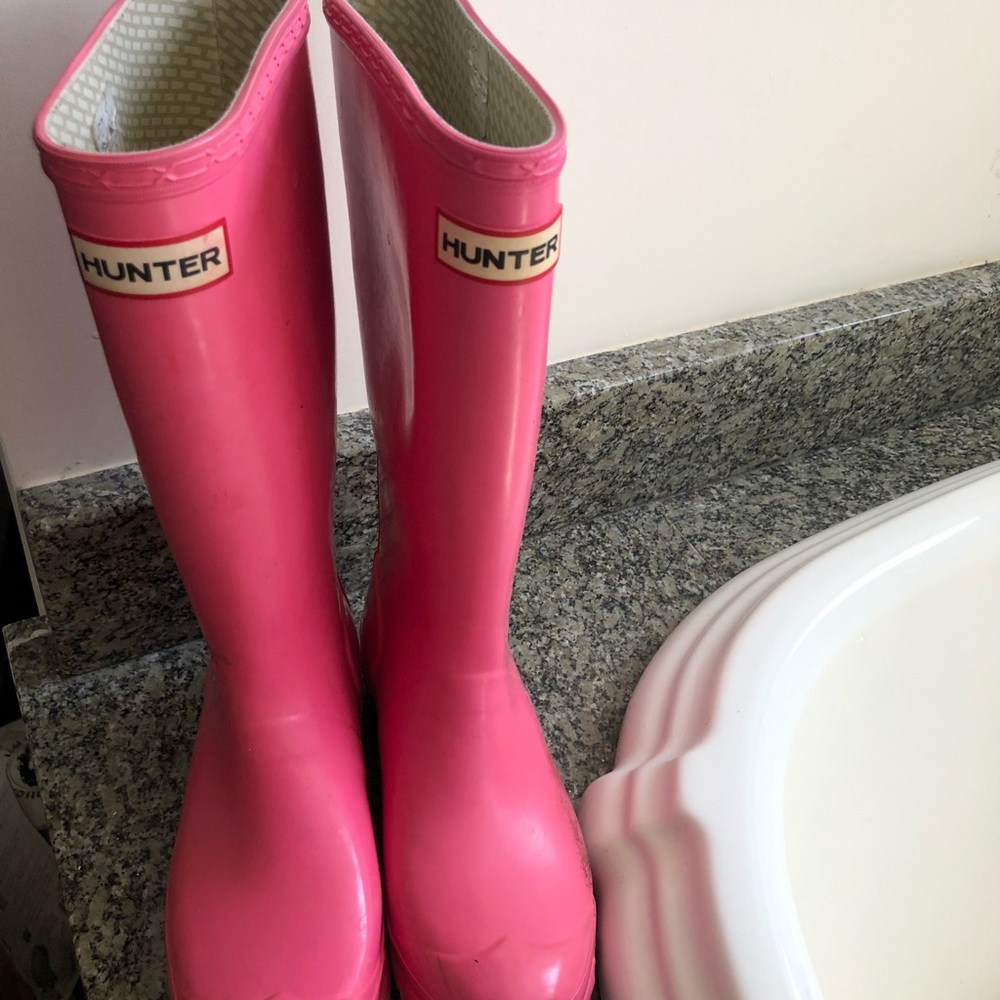 PINK HUNTER BOOTS SIZE 6